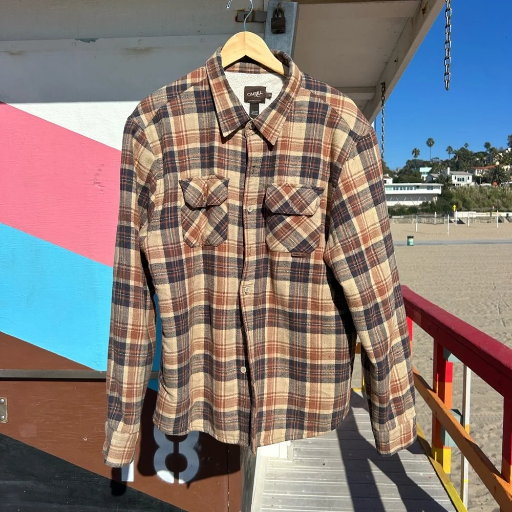 O'Neill Men's Multi-Color Plaid Shirt Jacket - Picture 3 of 13